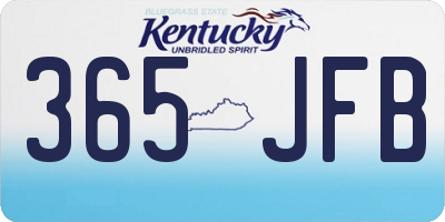KY license plate 365JFB