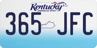KY license plate 365JFC