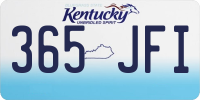 KY license plate 365JFI