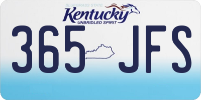 KY license plate 365JFS