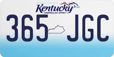 KY license plate 365JGC