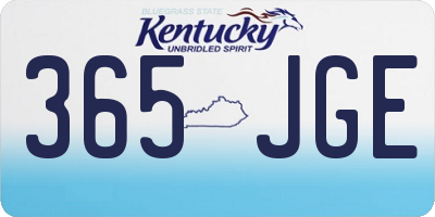 KY license plate 365JGE