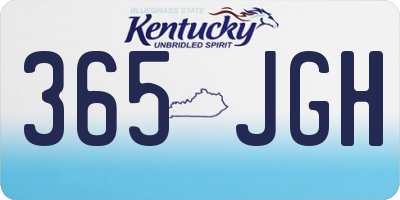 KY license plate 365JGH