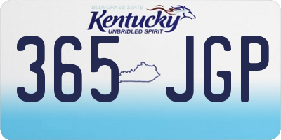 KY license plate 365JGP