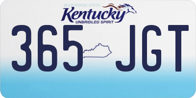 KY license plate 365JGT
