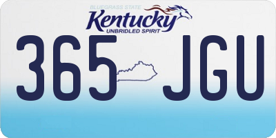 KY license plate 365JGU