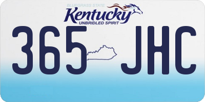 KY license plate 365JHC