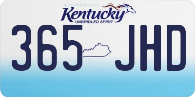 KY license plate 365JHD