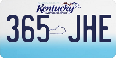 KY license plate 365JHE