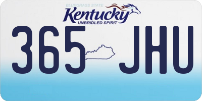 KY license plate 365JHU