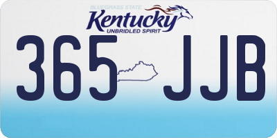KY license plate 365JJB