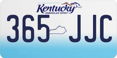 KY license plate 365JJC