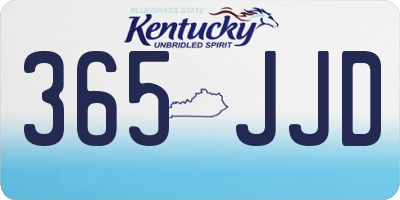KY license plate 365JJD
