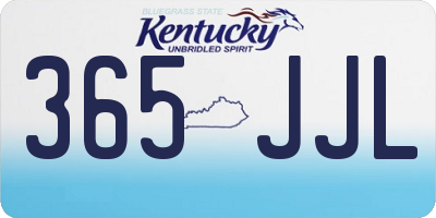 KY license plate 365JJL