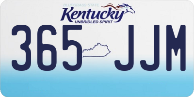 KY license plate 365JJM
