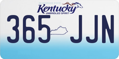 KY license plate 365JJN