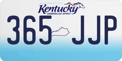 KY license plate 365JJP