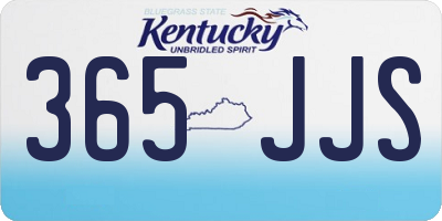 KY license plate 365JJS