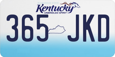 KY license plate 365JKD