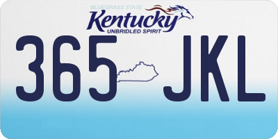 KY license plate 365JKL
