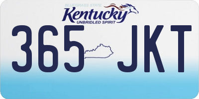 KY license plate 365JKT