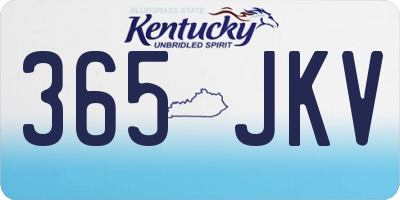 KY license plate 365JKV