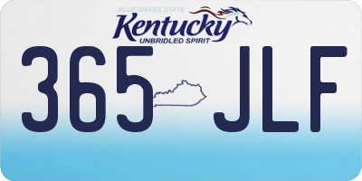 KY license plate 365JLF