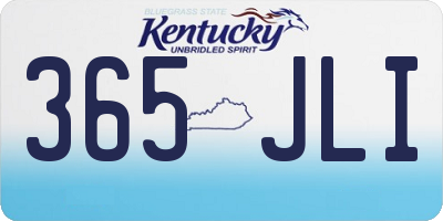 KY license plate 365JLI