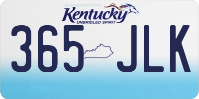 KY license plate 365JLK