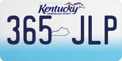 KY license plate 365JLP