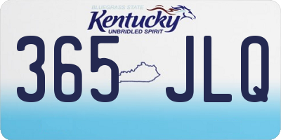 KY license plate 365JLQ