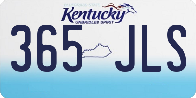 KY license plate 365JLS
