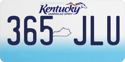 KY license plate 365JLU