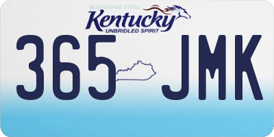 KY license plate 365JMK