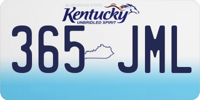 KY license plate 365JML