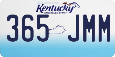 KY license plate 365JMM