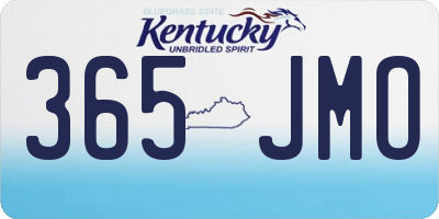 KY license plate 365JMO