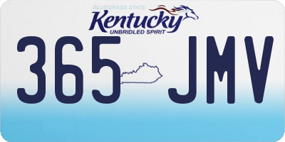 KY license plate 365JMV