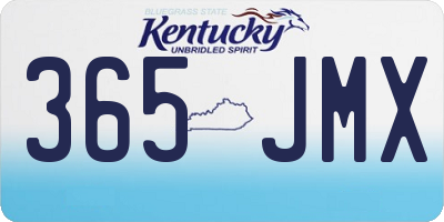 KY license plate 365JMX