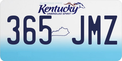 KY license plate 365JMZ