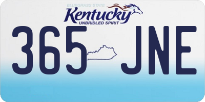 KY license plate 365JNE