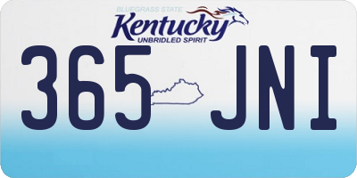KY license plate 365JNI
