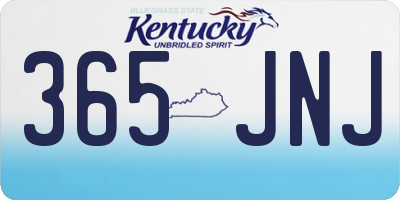 KY license plate 365JNJ