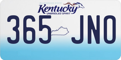 KY license plate 365JNO