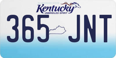 KY license plate 365JNT