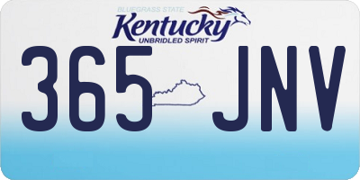 KY license plate 365JNV
