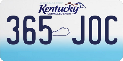 KY license plate 365JOC