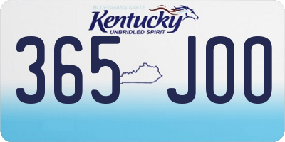 KY license plate 365JOO
