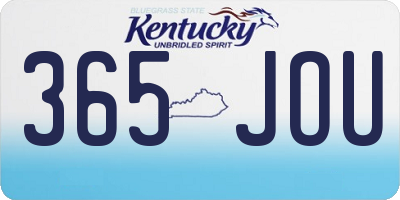 KY license plate 365JOU