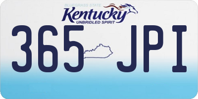 KY license plate 365JPI